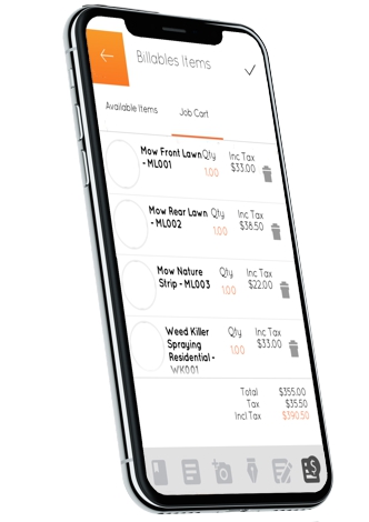 Bizzow Mobile Billable Items