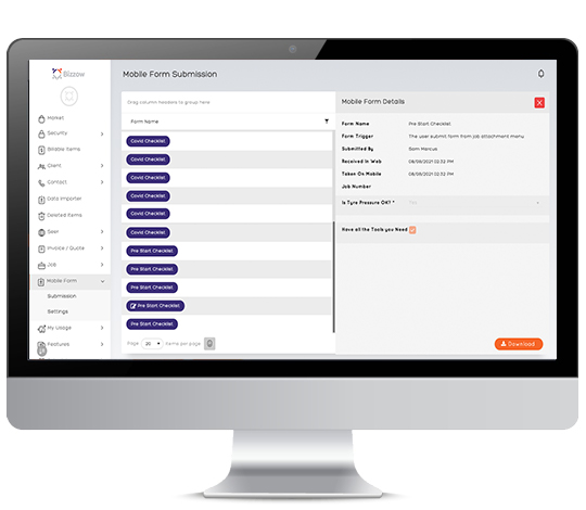 Bizzow Job Dispatch FSM App