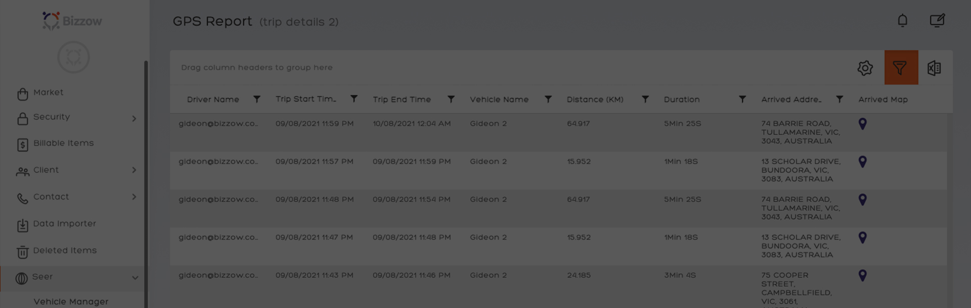 GPS Fleet Management Vehicle Road Toll Integration Data
