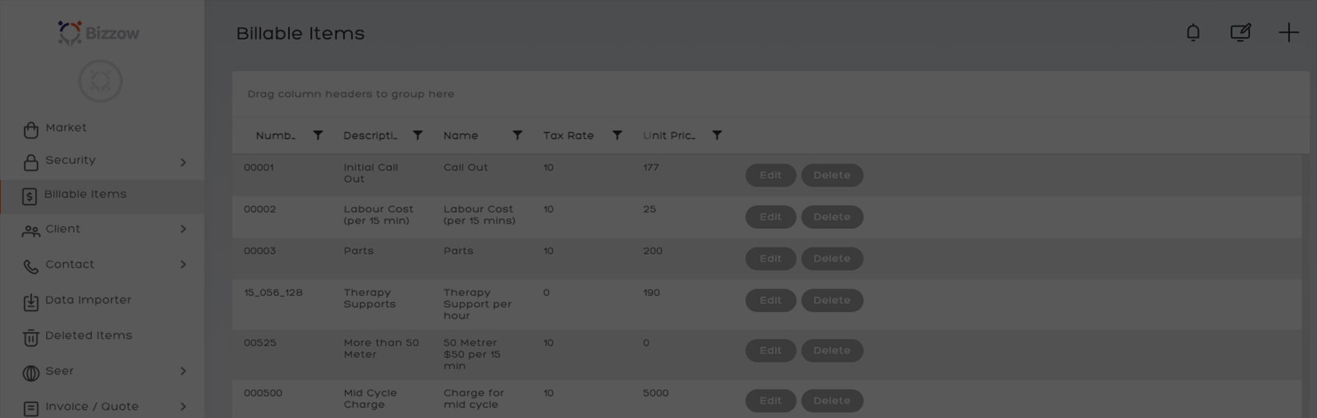 Bizzow Data Export Apps